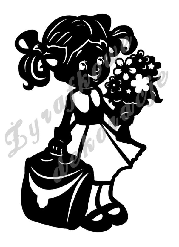 Dziewczynka z kwiatami czarna