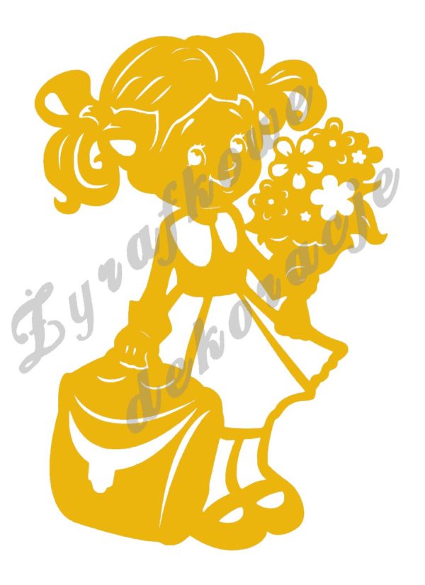 Dziewczynka z kwiatami żółta
