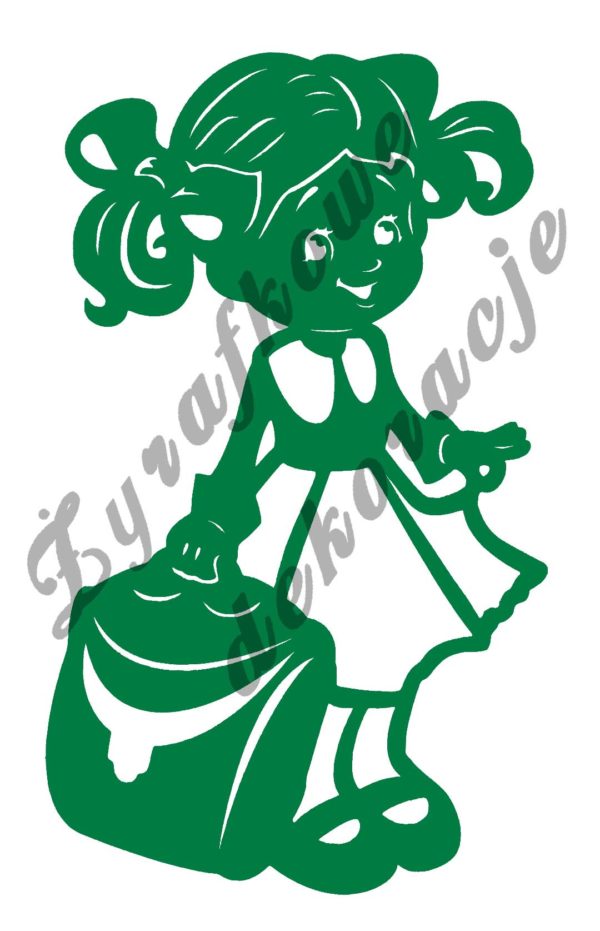 dziewczynka z teczką zielona