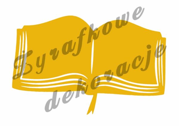 Otwarta książka z zakładką żółta