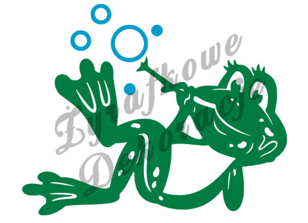 Żaba z bańkami zielony