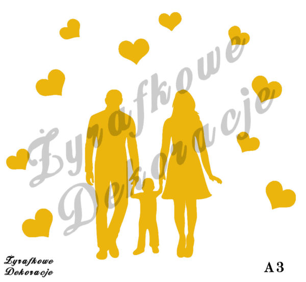 Rodzina na spacerze żółty