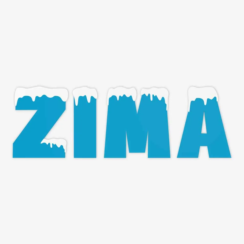 Zima napis minatura