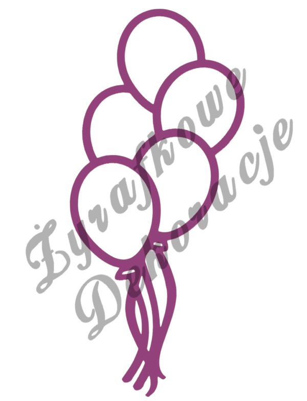 5 balonów ażurowe fioletowy