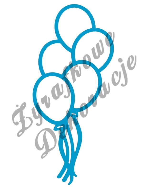 5 balonów ażurowe niebieski