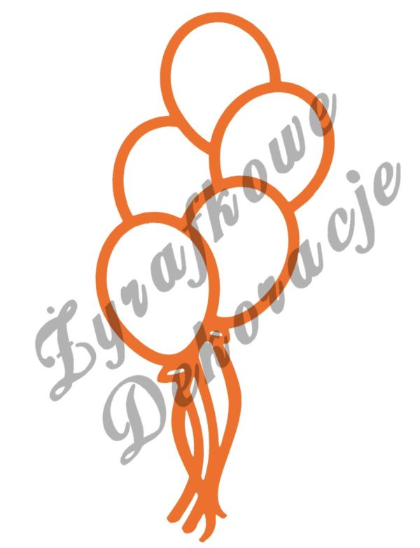 5 balonów ażurowe pomarańczowy