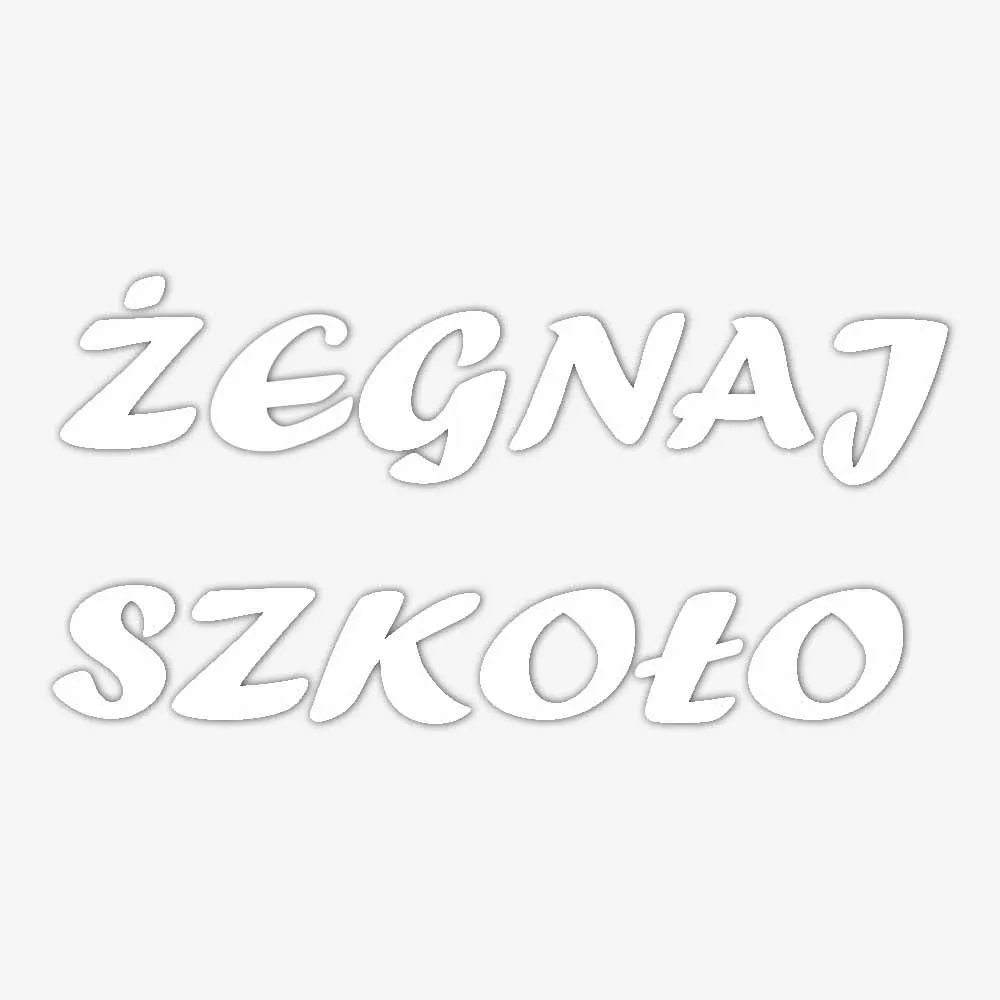 Żegnaj szkoła minatura biały